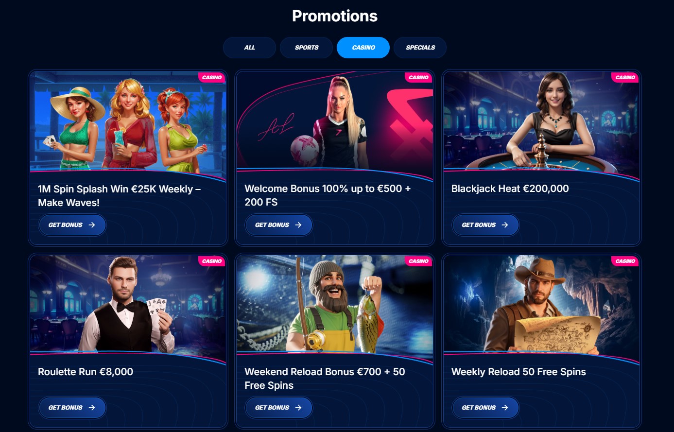 Casino promocije i bonusi u Boomerang Casinu